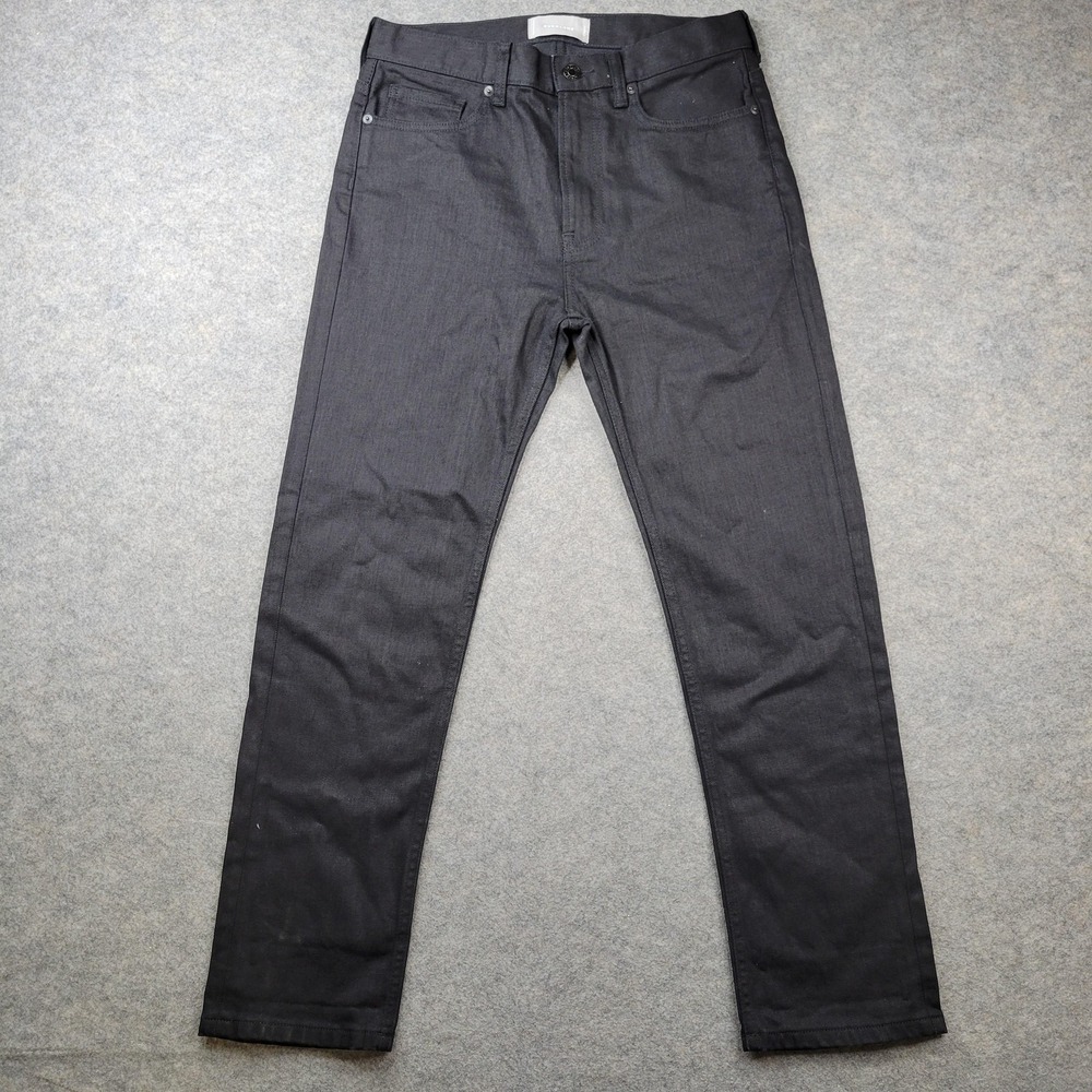 Everlane Jeans Mens 27 Regular Dark Wash Black Slim Straight Stretch Denim Pants